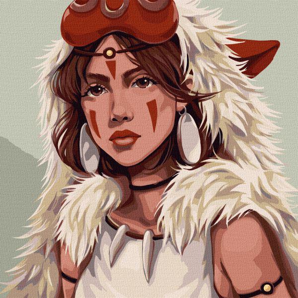 Картина по номерам Идейка Принцесса Мононоке 40x40 см (KHO4892)