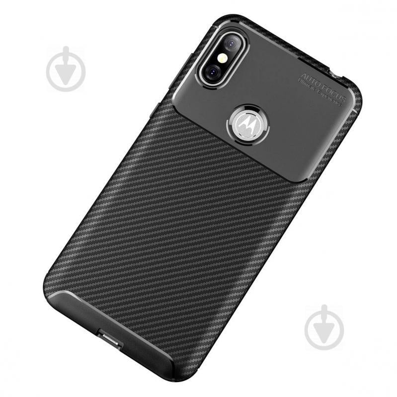 Чохол Carbon Case Motorola P30 Note Чорний (hub_hmOx69475) - фото 3