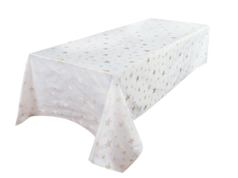 Скатерть с золотым люрексом Lefard Звезды 100x100 см (812-054)