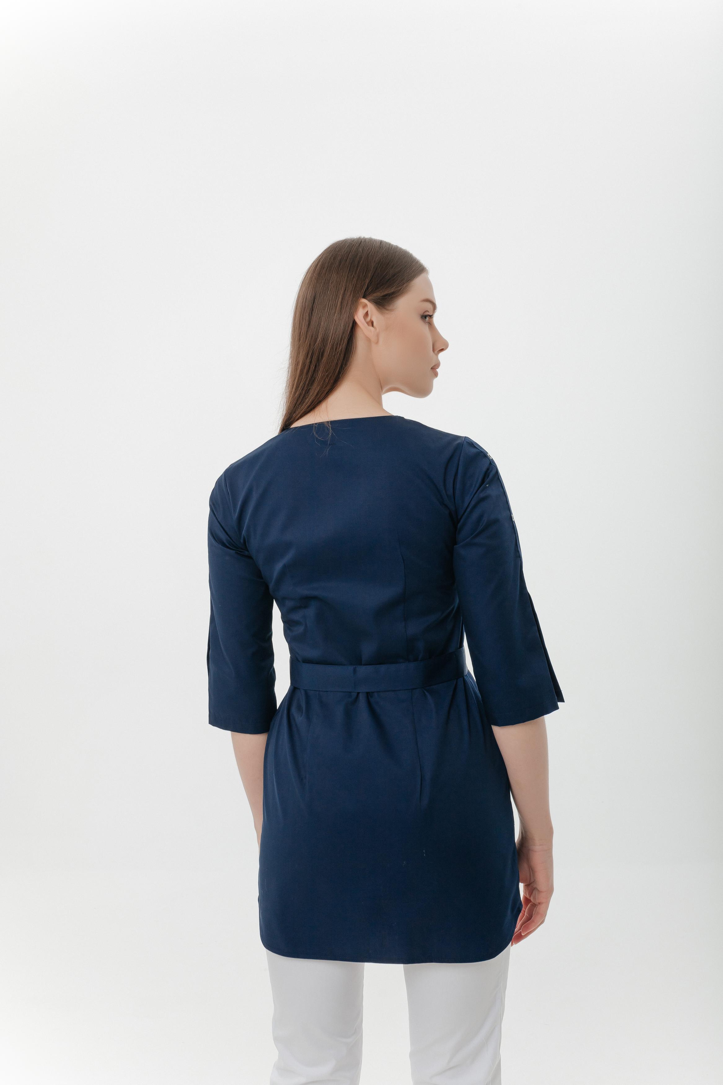 Халат-туника Касабланка р. 46 Темно-синий (434315-46) - фото 3 Халат-туника Касабланка р. 46 Темно-синий (434315-46) - фото 3