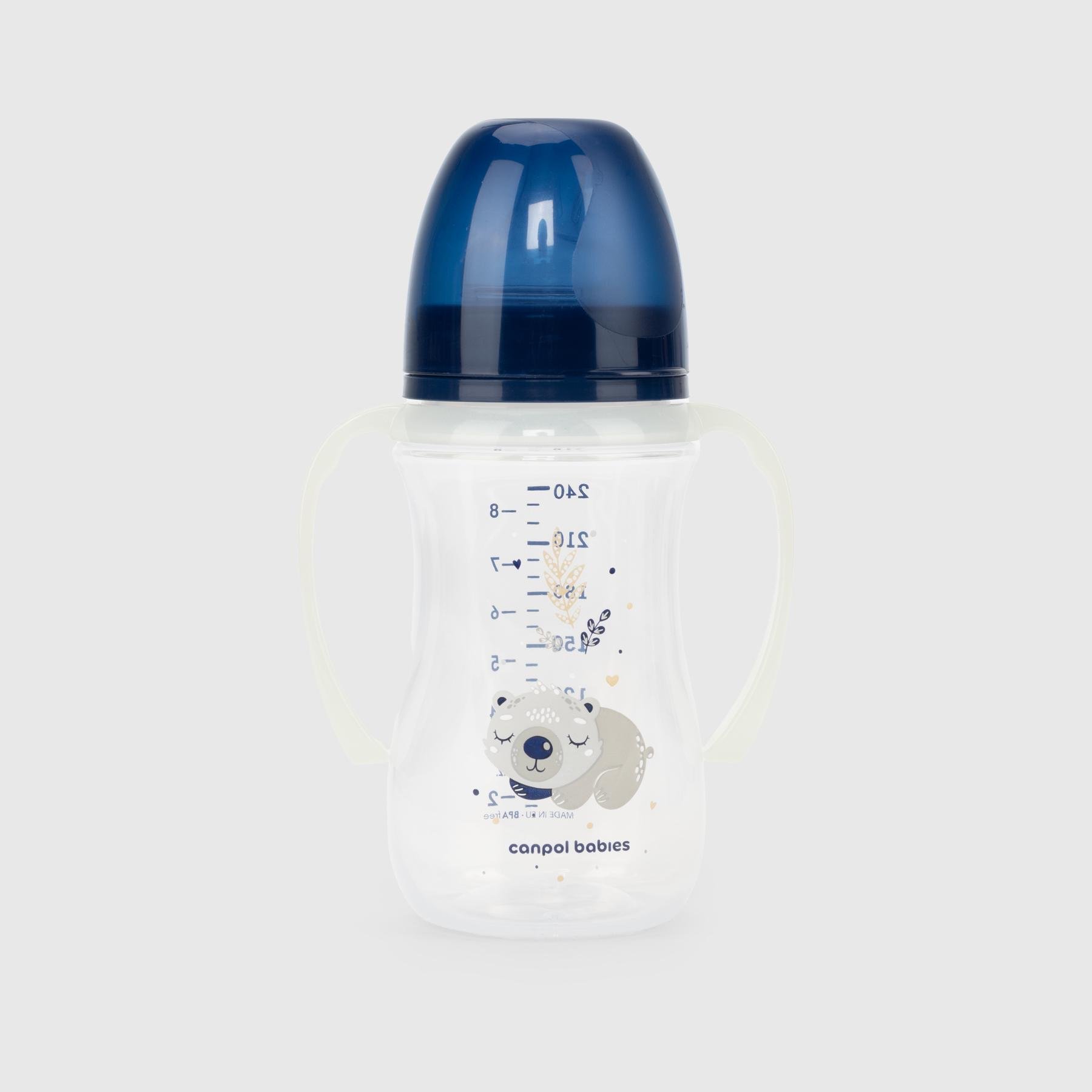 Бутылочка антиколиковая Canpol Babies 35/237_blu Easystart Sleepy Koala с широким отверстием 240 мл Голубой (2000990204189)