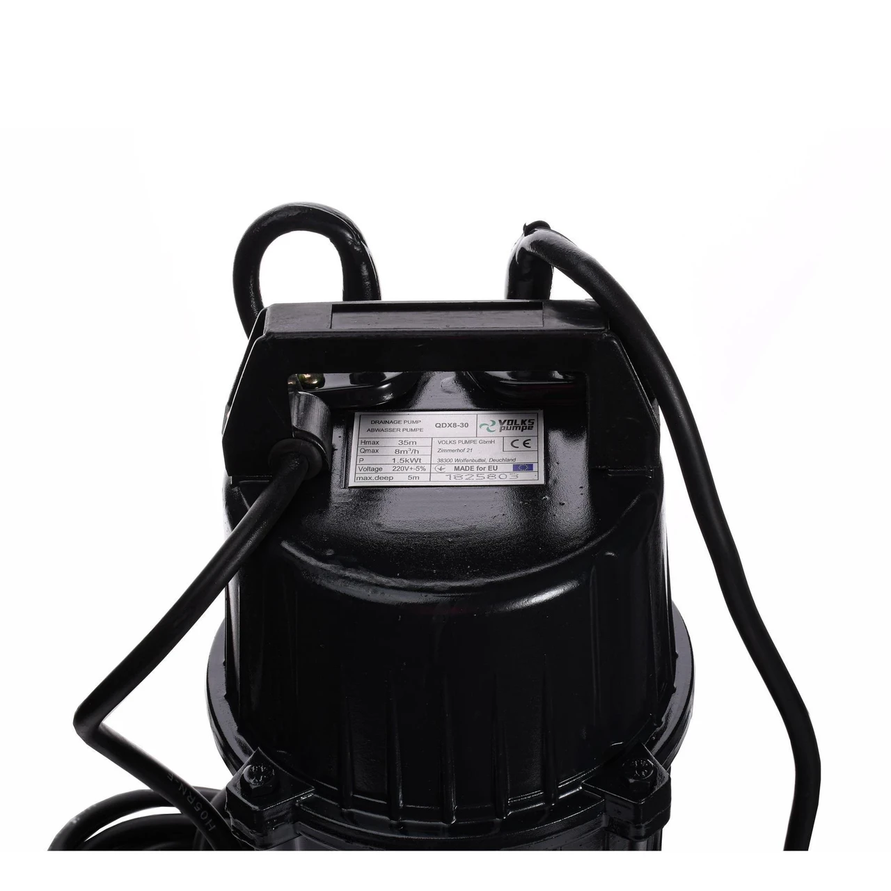 Насос дренажный VOLKS pumpe QDX8-30 1,5 кВт (11000741) - фото 3 Насос дренажный VOLKS pumpe QDX8-30 1,5 кВт (11000741) - фото 3