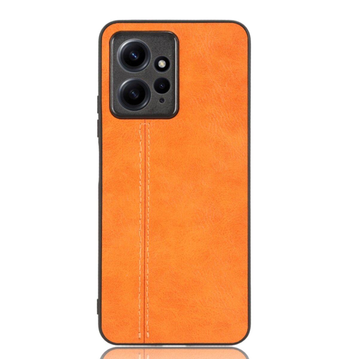 Противоударный чехол для Xiaomi Redmi Note 12 4G Cosmiс Leather Case Orange