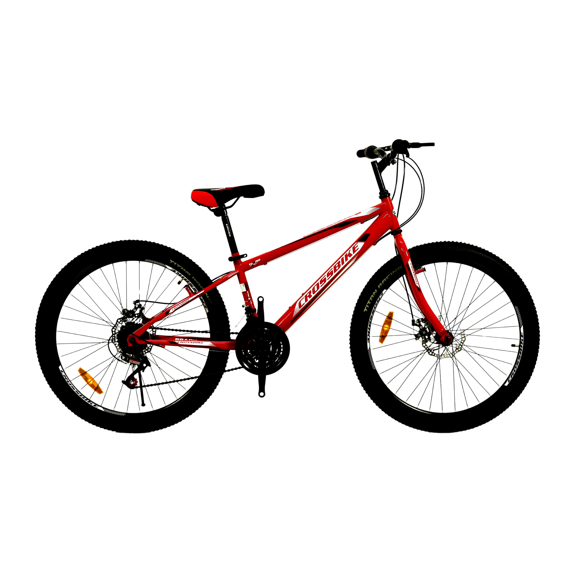 Велосипед CrossBike Spark D-Steel 2022 24" 11" Red