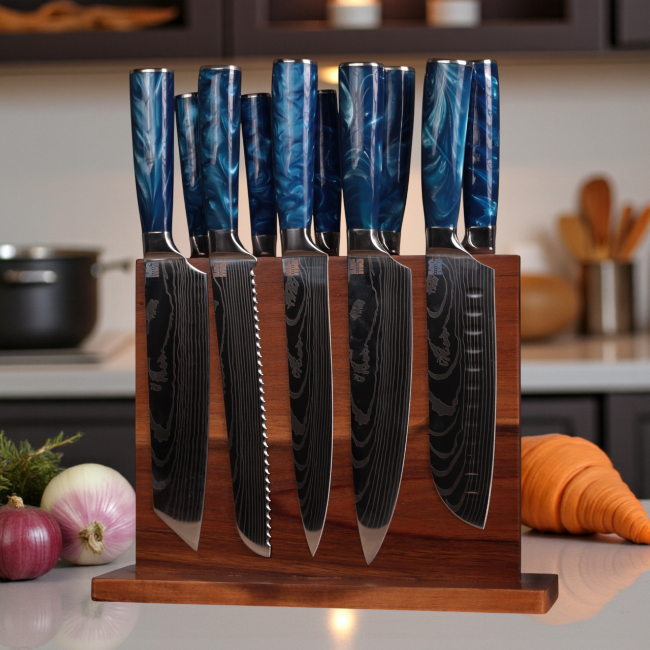 Набір ножів кухонних MAGURA Kitchen 11в1 Blue (35010566)
