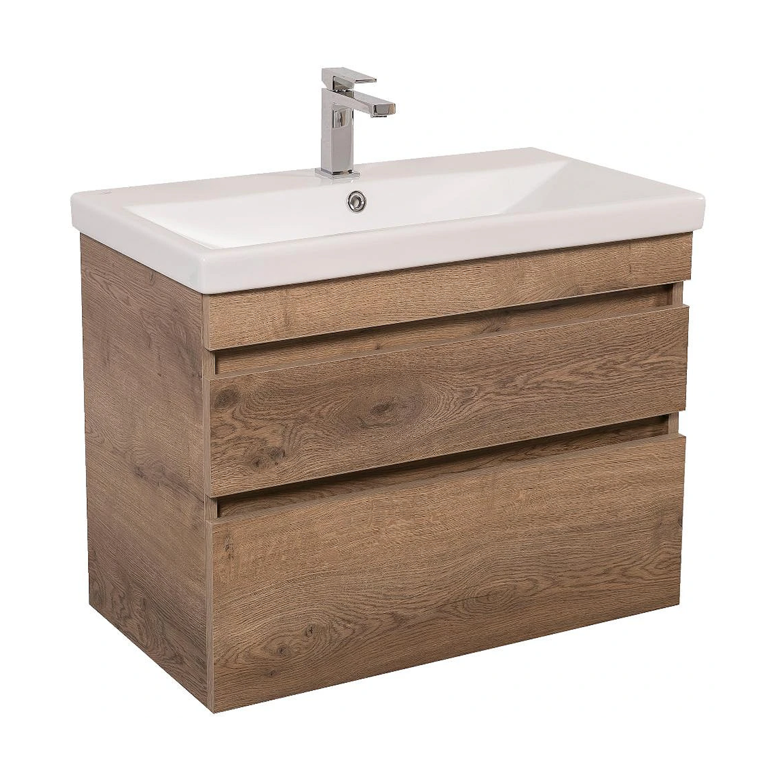 Тумба у ванну Aqua Rodos Вінтаж 80x45 підвісна c умивальником CeraStyle Elite Дерево (АР000040267)