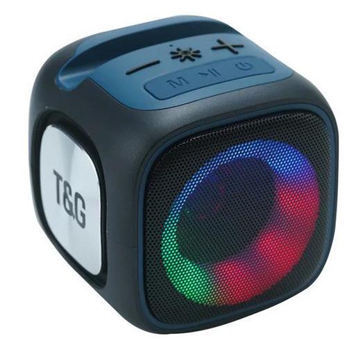Портативная колонка T&G 359 7W с RGB подсветкой Black