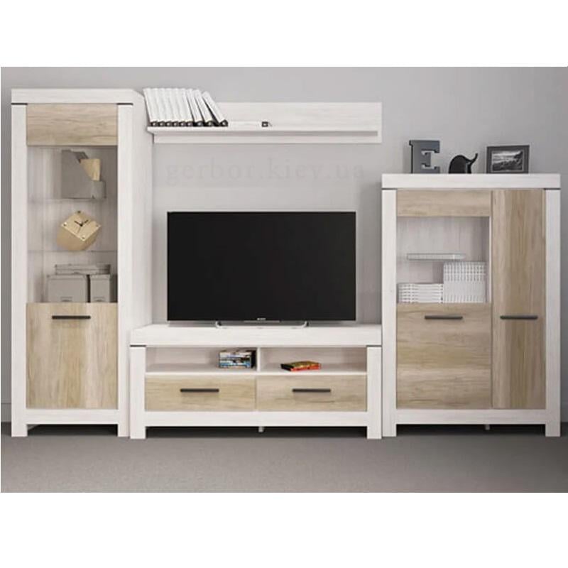 Вітальня стінка Gerbor Holding Белен 2 з ДСП 3080x450x1960 см Сосна каньйон/Дуб корабельний Вітальня стінка Gerbor Holding Белен 2 з ДСП 3080x450x1960 см Сосна каньйон/Дуб корабельний