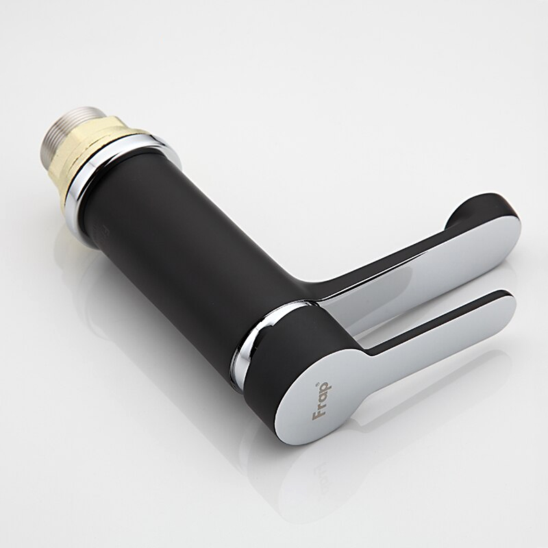 Смеситель для умывальника Frap F1042 Черный/Хром (1033663) - фото 4