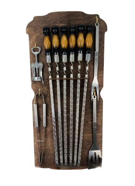 Органайзер для гриля настенный набор из 11 пр. из нержавеющей стали (2-10-NB-4002)