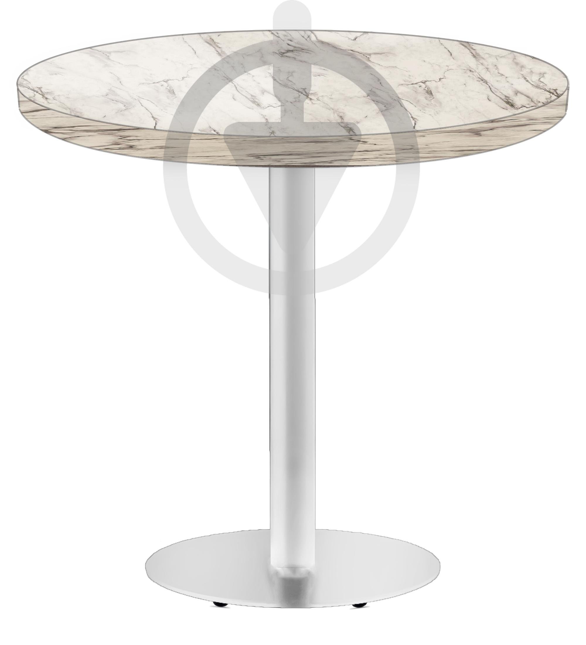 Стол кухонный круглый MebliRoMax Round 80 см Loft Мрамор Кристалл/Белый Стол кухонный круглый MebliRoMax Round 80 см Loft Мрамор Кристалл/Белый