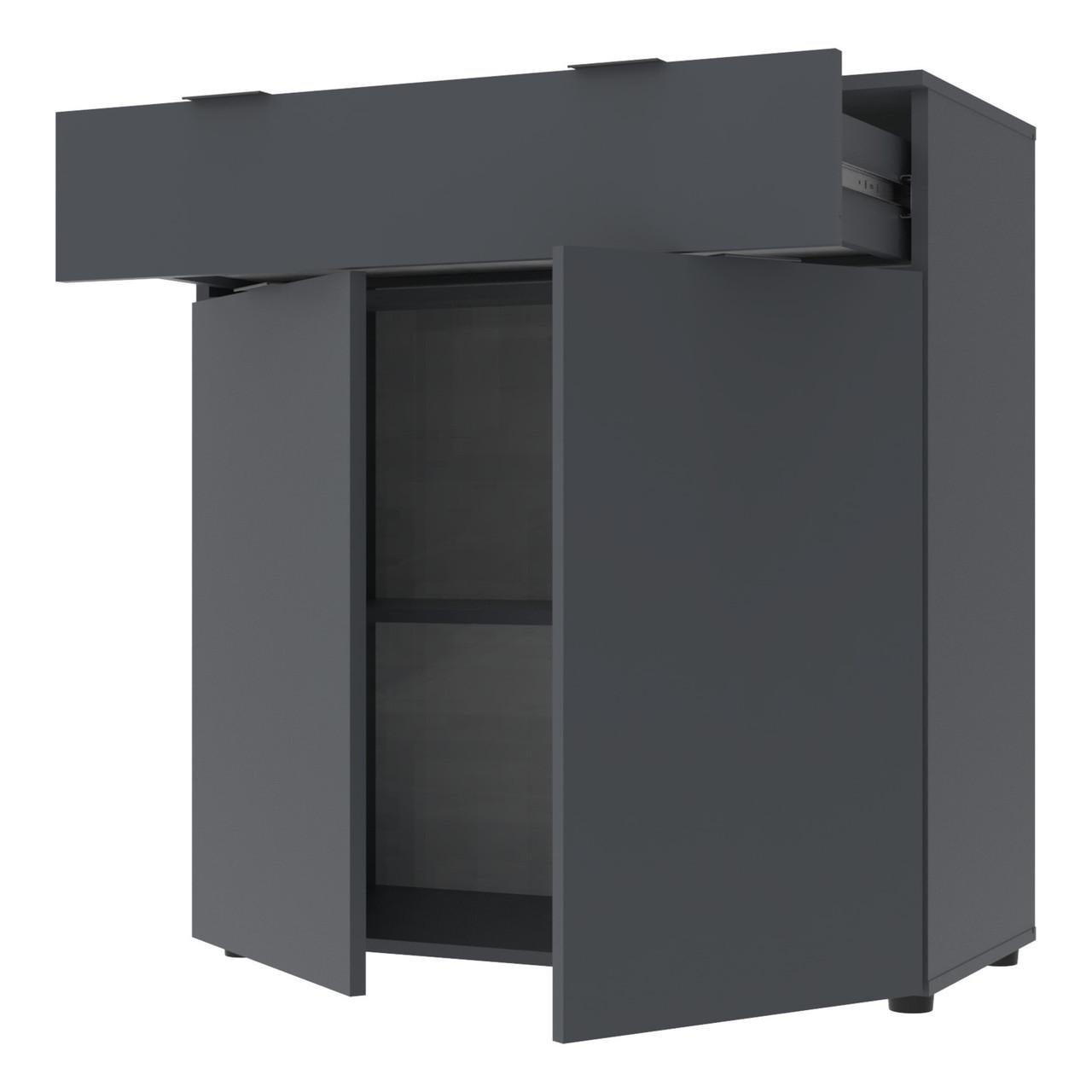 Комод в гостиную Doros Рон 2 80х38х100 см Графит (DRS-011295) - фото 3 Комод в гостиную Doros Рон 2 80х38х100 см Графит (DRS-011295) - фото 3