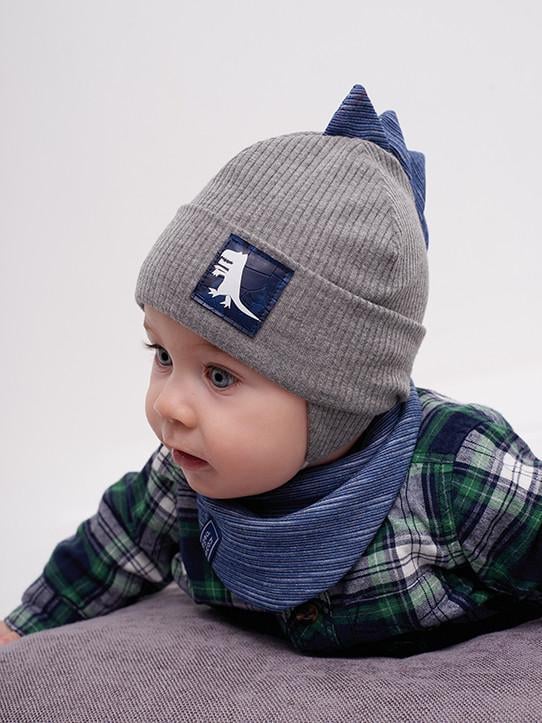 Шапка и манишка Дембохаус р. 42 Серый реджо