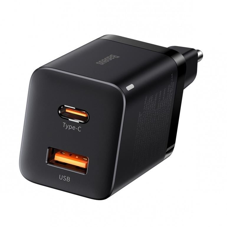 Зарядний пристрій Baseus Super Si Pro Quick Charger Type-C+USB 30W