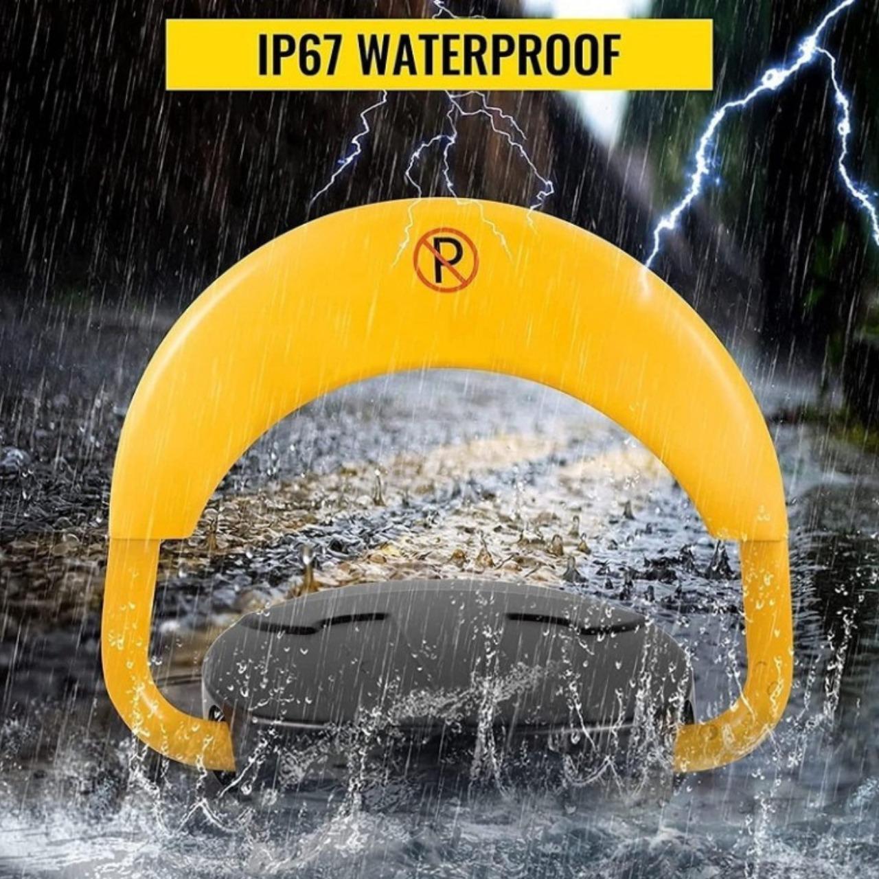 Автоматичний паркувальний бар'єр з пультом дистанційного керування/металевий/IP67/сигналізація Жовто-чорний - фото 6 Автоматичний паркувальний бар'єр з пультом дистанційного керування/металевий/IP67/сигналізація Жовто-чорний - фото 6