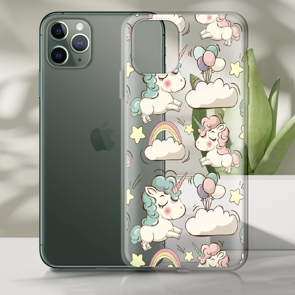 Чехол Boxface iPhone 11 Pro Max Unicorns Прозрачный силикон (38194-cc2-38194) - фото 2