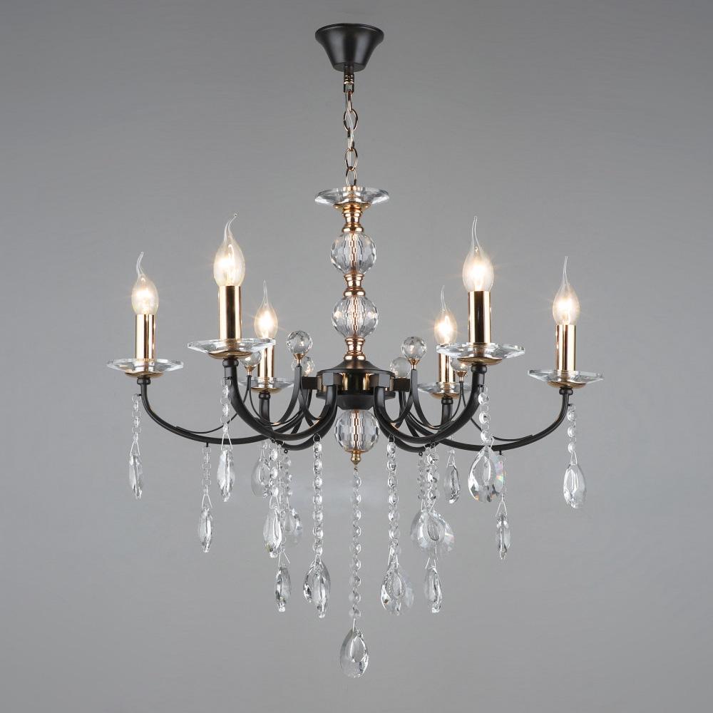 Люстра подвесная свечи Light House SRS-18345/6 Золотистый/Черный
