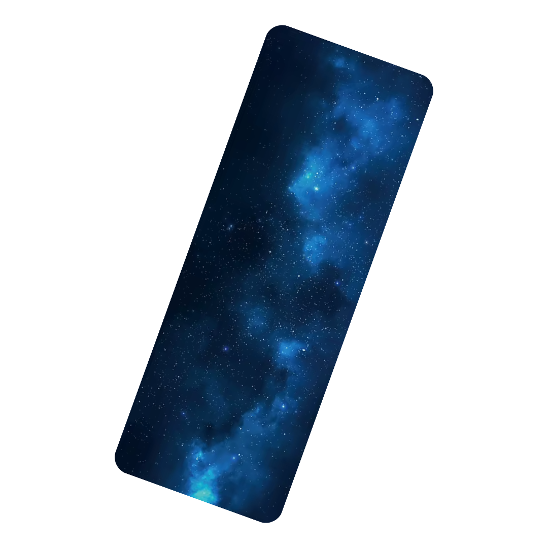 Килимок для йоги та фітнесу складний м'який з каучуку та замші спортивний принт небо