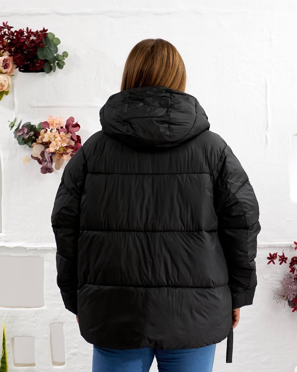 Куртка-пуховик женская зимняя до -20°С 3XL Черный (OV-9623BL-3XL) - фото 5