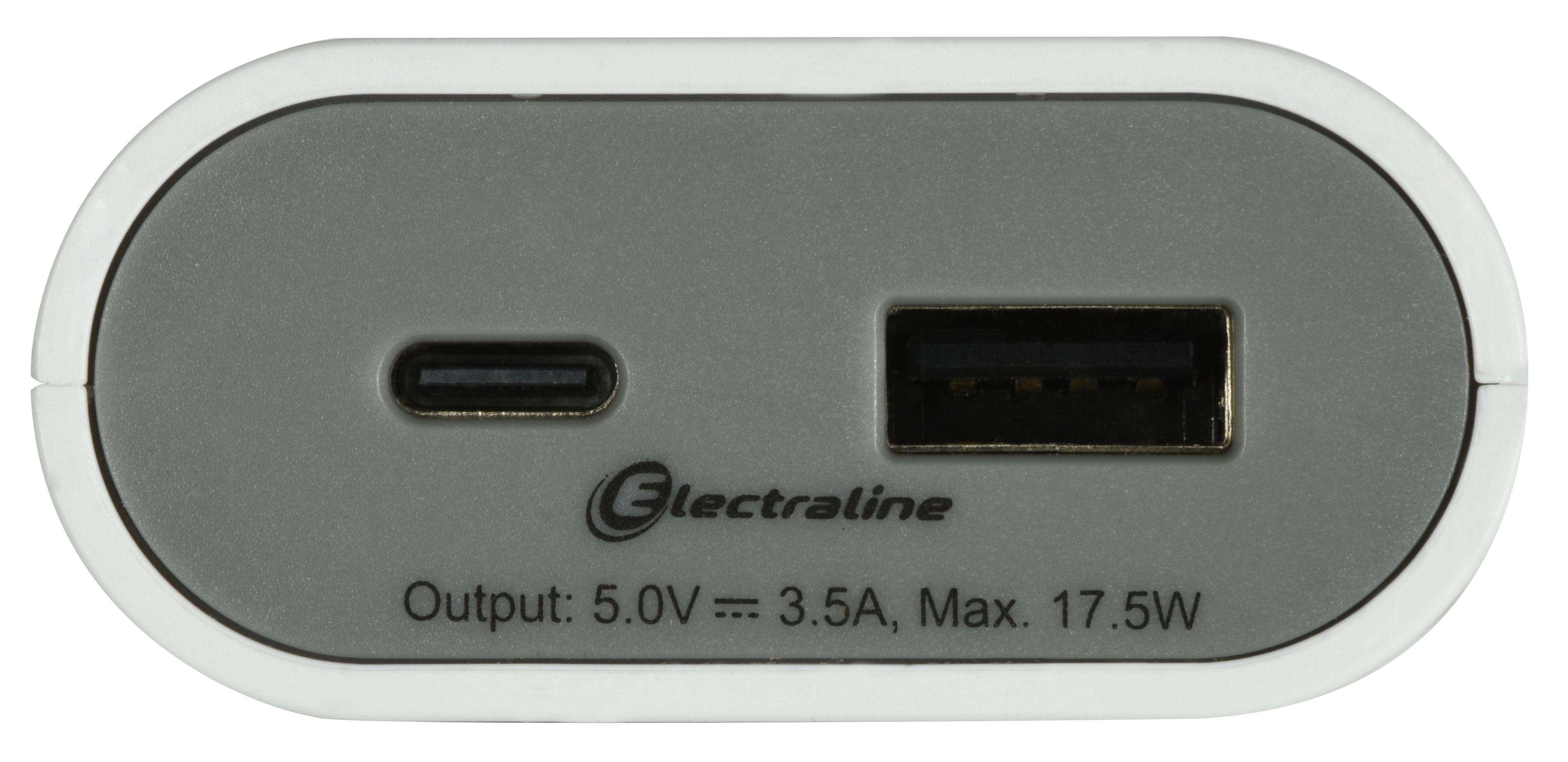 Подовжувач Electraline із портами 2хUSB-A/USB-C 175 Вт 2 м Біло-сірий - фото 3 Подовжувач Electraline із портами 2хUSB-A/USB-C 175 Вт 2 м Біло-сірий - фото 3
