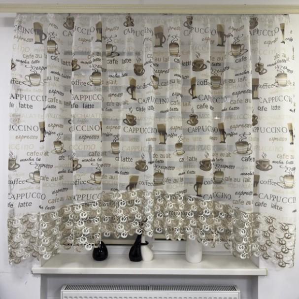 Тюль арка батист Кофе 300х160 см Коричневый (29467942)