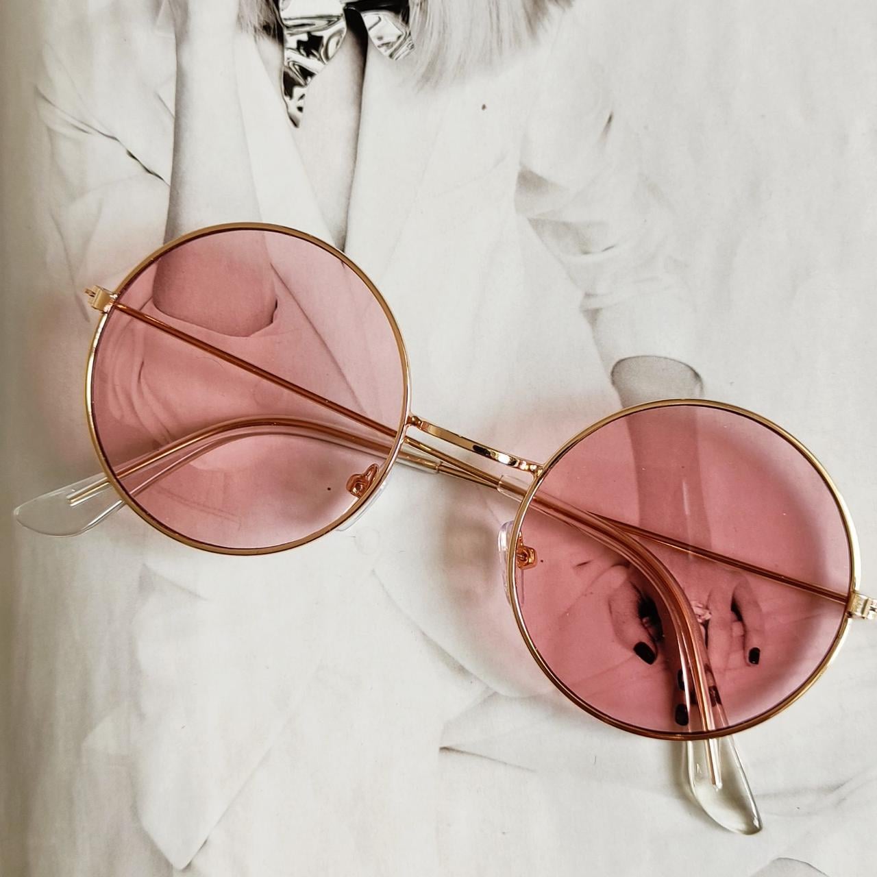 Очки круглые тишейды Розовый
