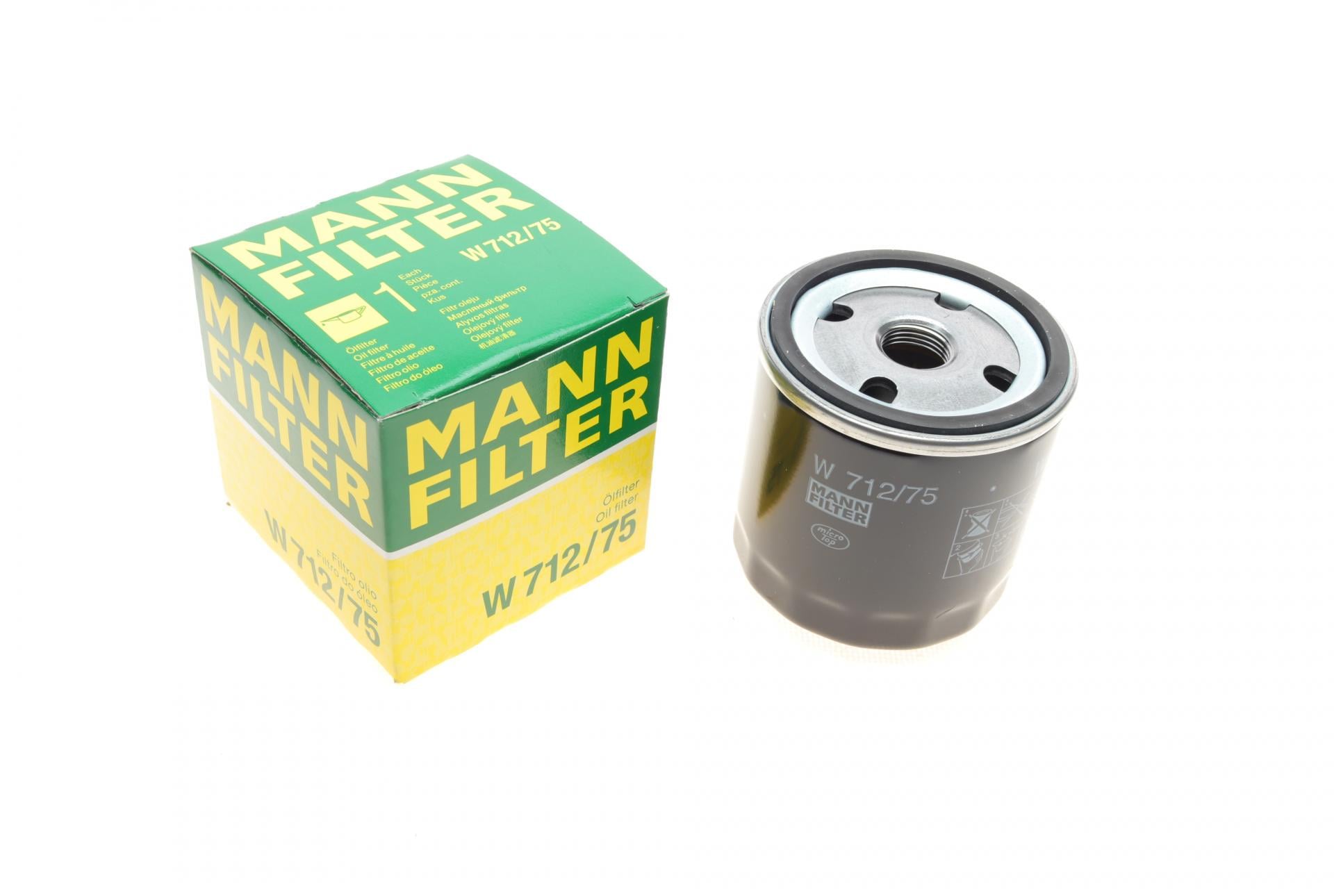 Фильтр масляный Mann-Filter для Opel Combo 1,6/Astra G/H 1,4-2,0 98-12 (W 712/75)