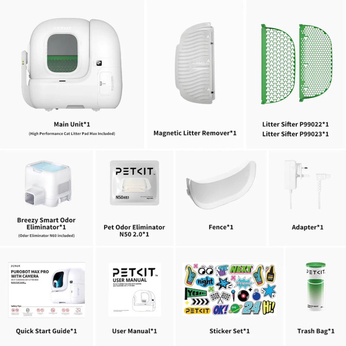 Лоток автоматичний для котів PETKIT Purobot Max Pro with Camera 65 л White (P9904) - фото 3 Лоток автоматичний для котів PETKIT Purobot Max Pro with Camera 65 л White (P9904) - фото 3