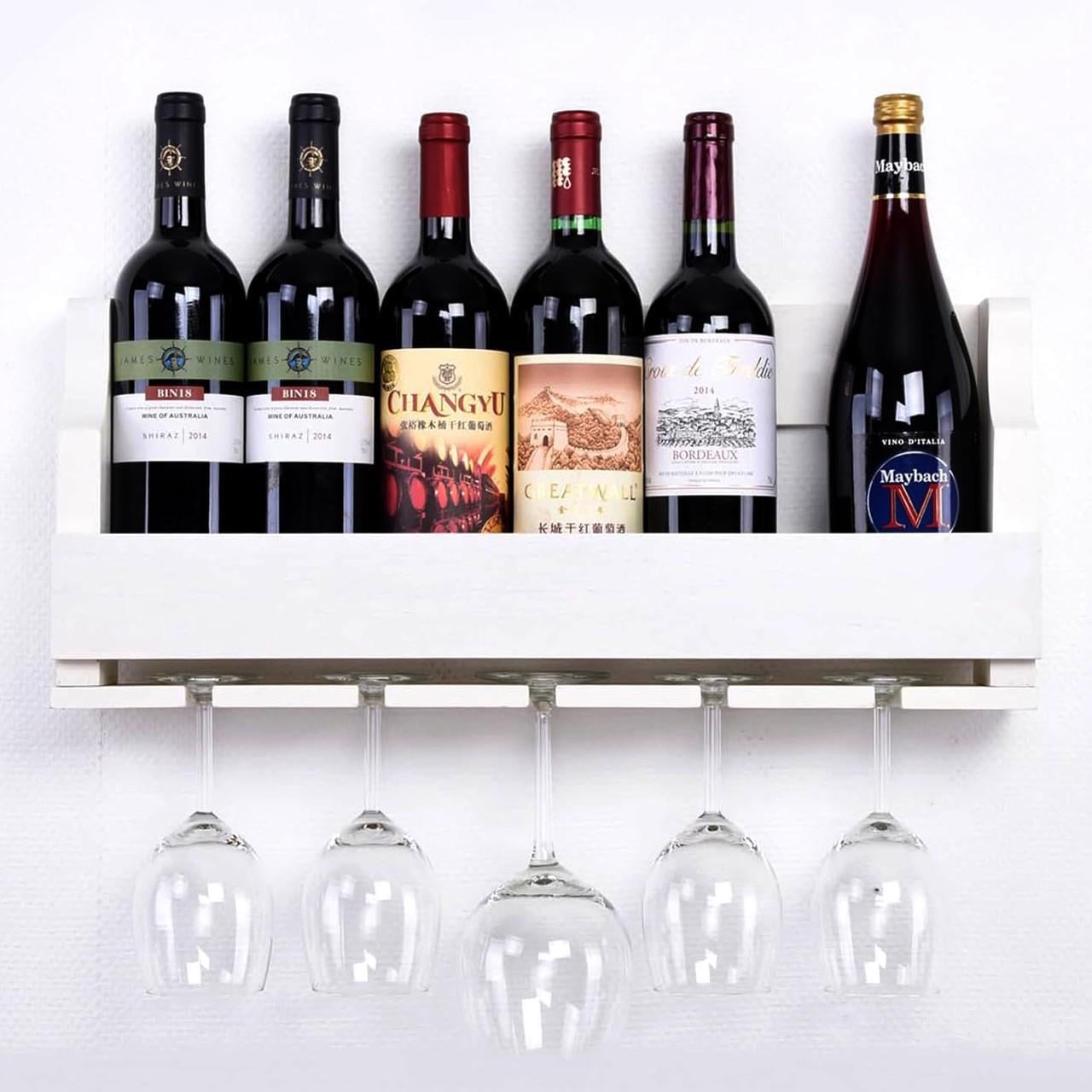 Полка для вина настенная из дерева Токио Зефир (ПНК-000120)