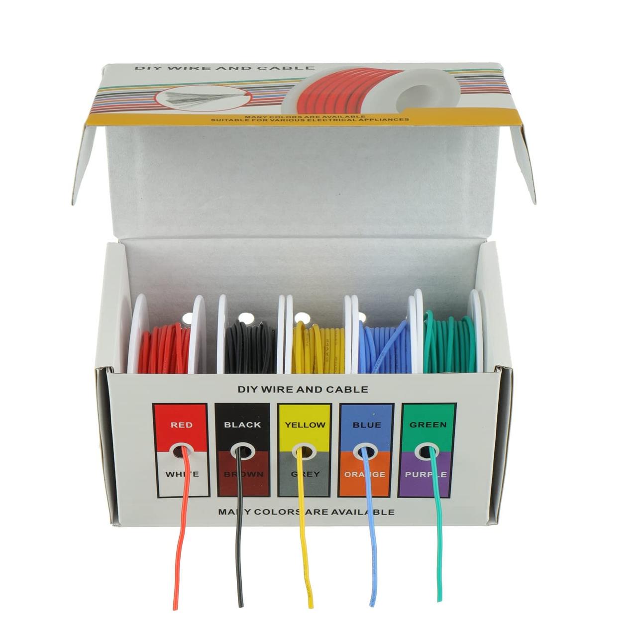 Набор монтажной проволоки HandsKit 26AWG-RG в силиконовой изоляции 0,15 мм2x10 м. Разноцветный (2379180570) - фото 3 Набор монтажной проволоки HandsKit 26AWG-RG в силиконовой изоляции 0,15 мм2x10 м. Разноцветный (2379180570) - фото 3