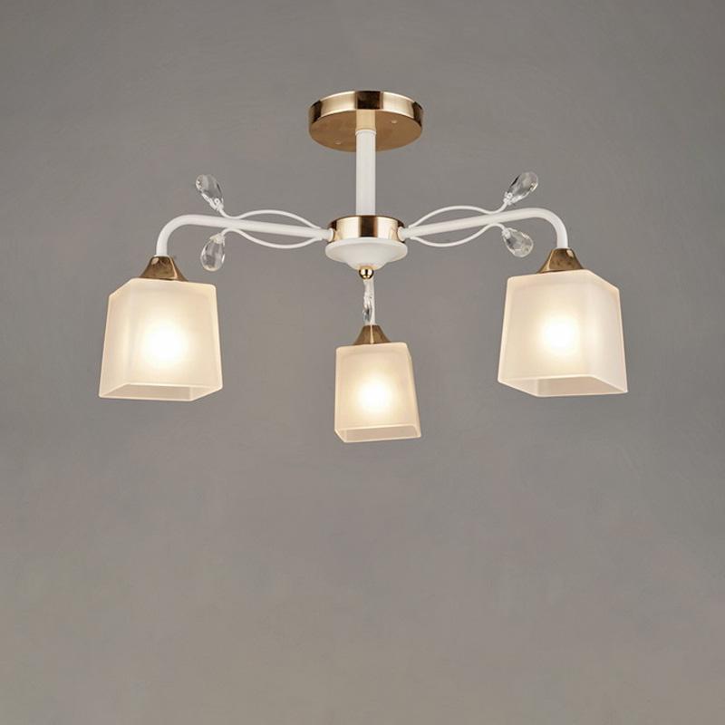 Люстра стельова Light House NM-15875/3 на три лампи Біло-золотий