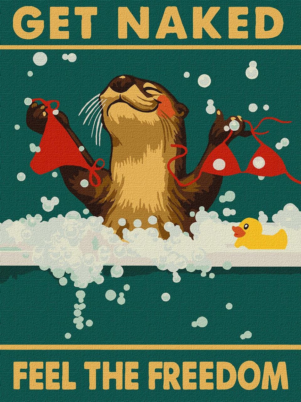 Картина за номерами Ideyka Постер. Вільна видра 30х40 см (2824290364)