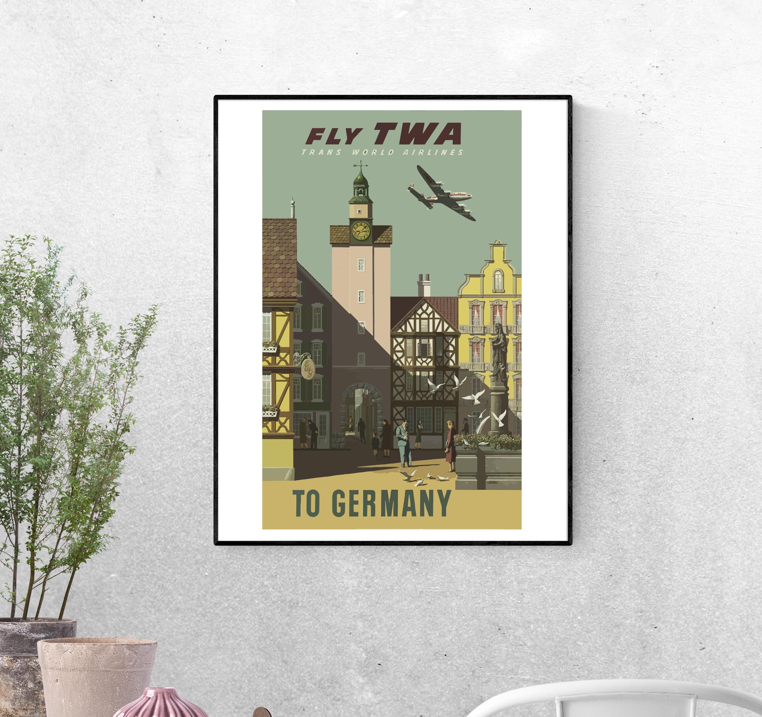 Тревел-постер Летим в Германию формат А-4