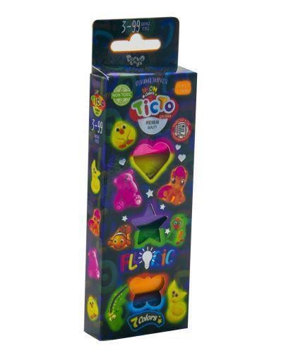 Творчість тісто для ліплення Danko Toys fluoric коробка 7 кольорів 30 шт. (MTT-96059)