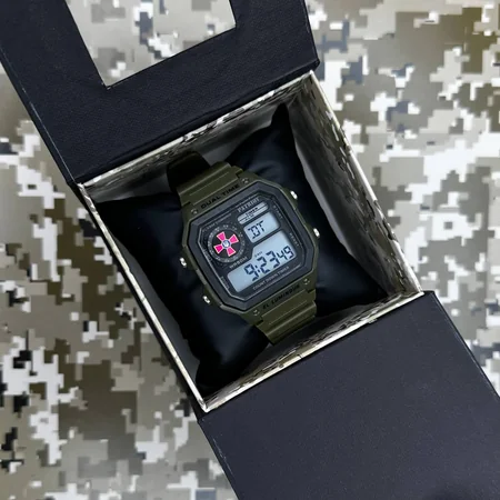 Наручний годинник Patriot 010AGSU ЗСУ з коробкою Зелений - фото 3 Наручний годинник Patriot 010AGSU ЗСУ з коробкою Зелений - фото 3