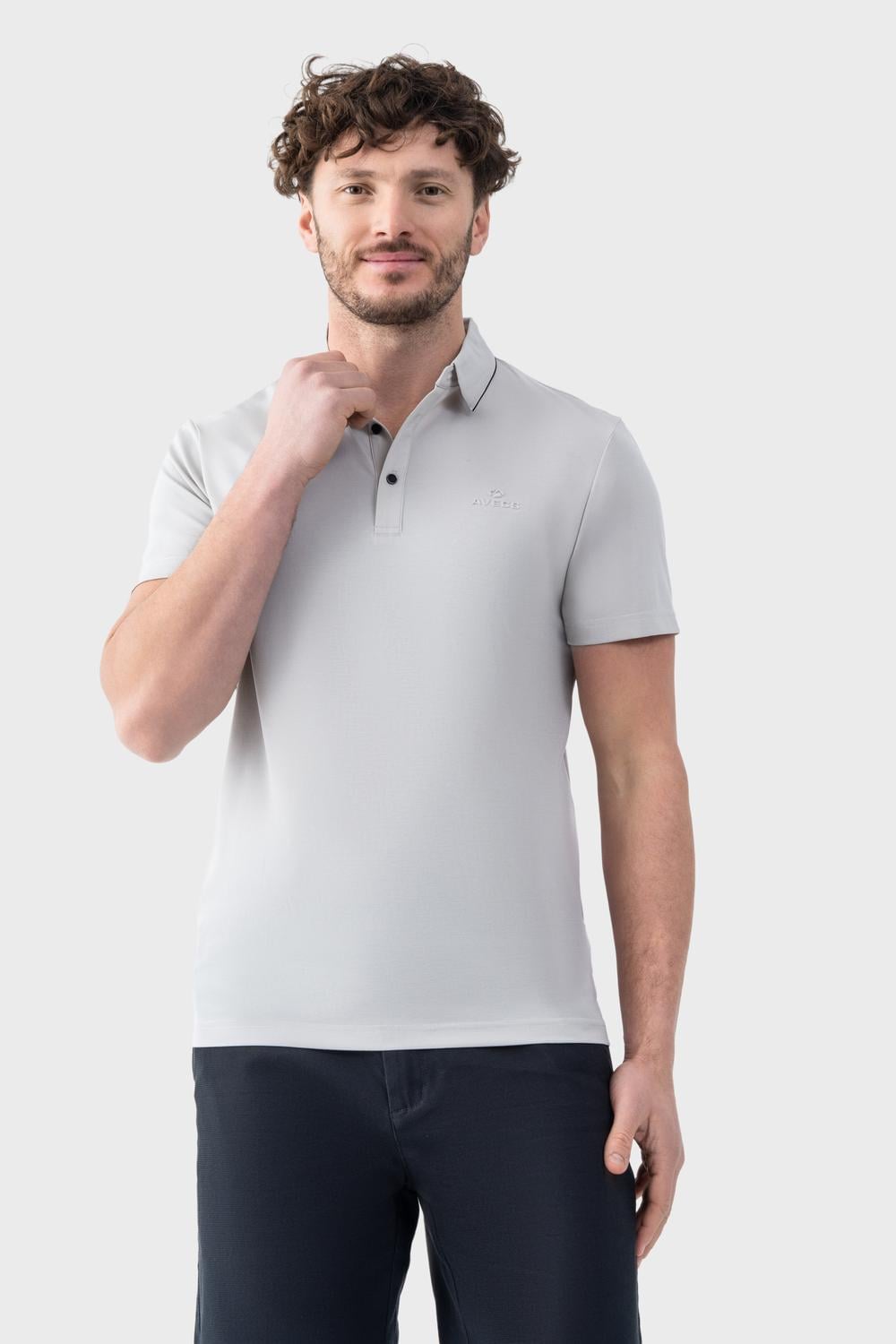 Поло Avecs с технологией Soft Touch XL Серый (30500/15-XL)