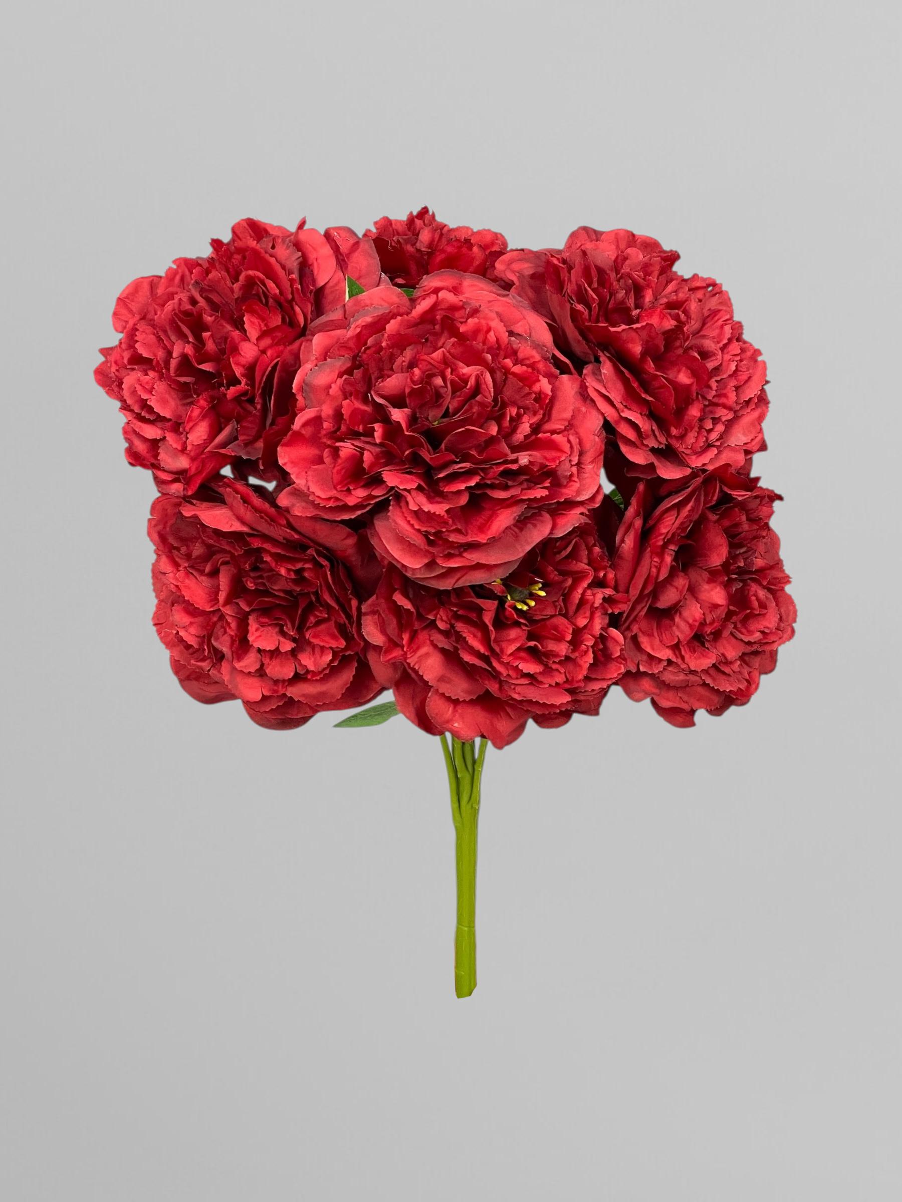 Искусственный букет пиона 7 шт. 55 см Бордовый (К05043)