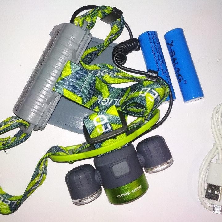 Фонарь налобный светодиодный WD382 USB (D3822139) - фото 5 Фонарь налобный светодиодный WD382 USB (D3822139) - фото 5