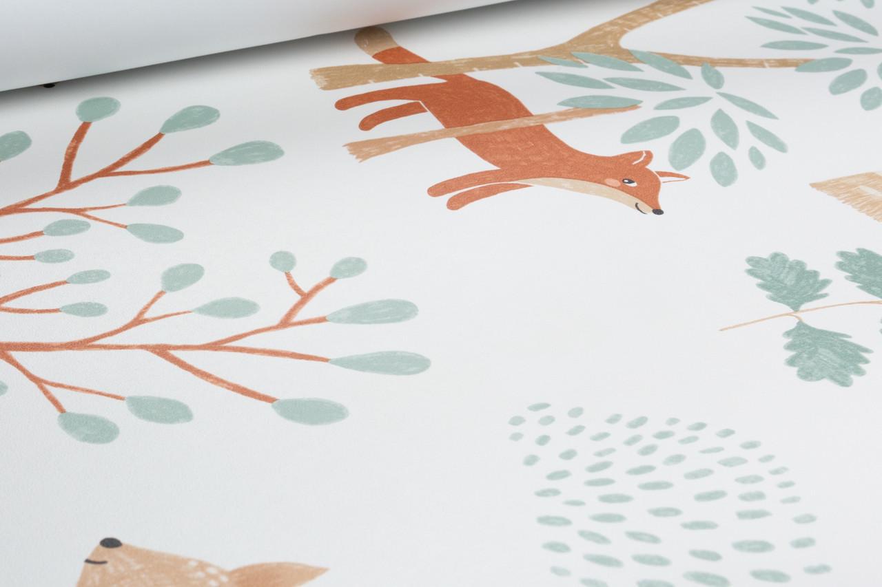 Шпалери флізелінові RASCH Kids World 2 302813 Декор вініл гарячого тиснення 0,53х10,05 м Бежевий