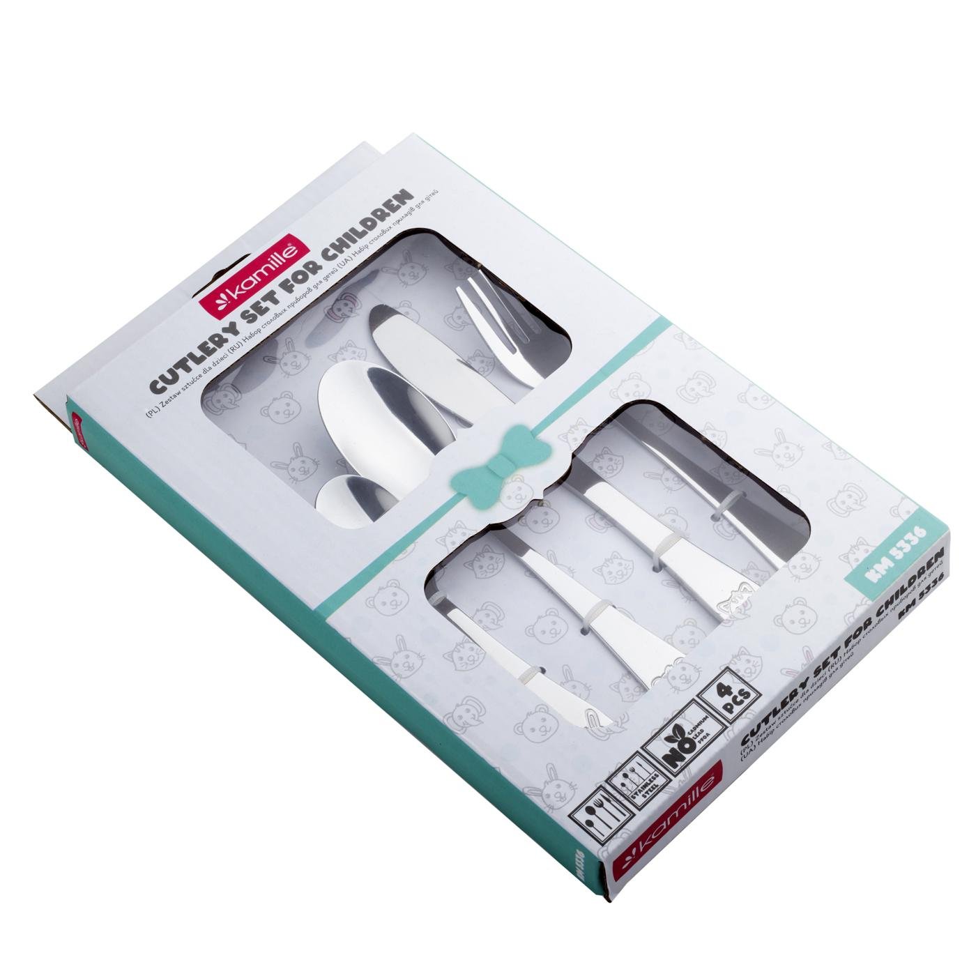 Набор детских столовых приборов Kamille из нержавеющей стали 4 пр. (5336) - фото 7