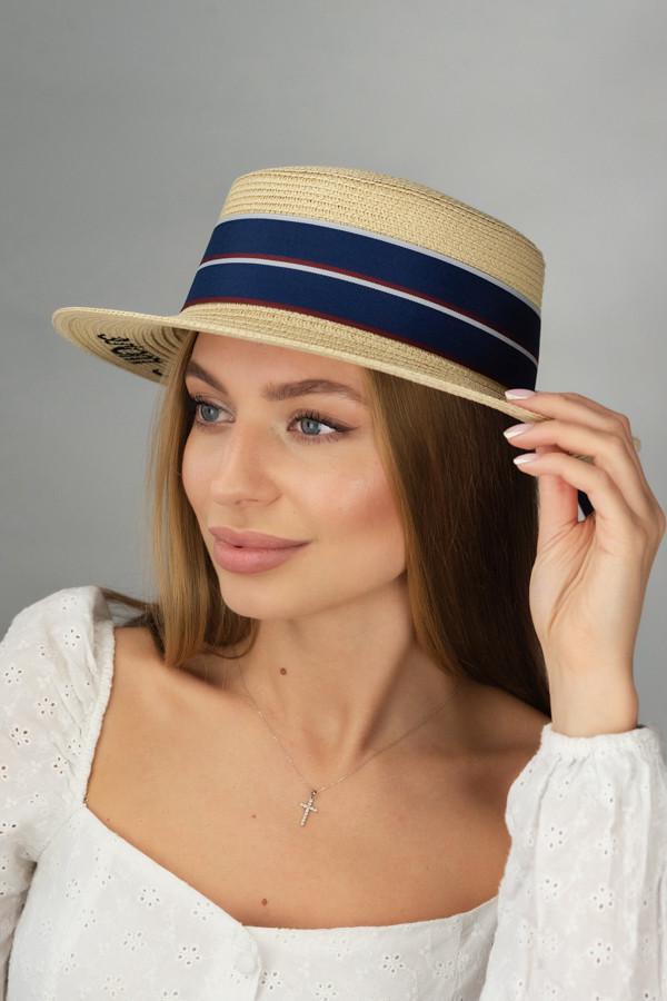 Шляпа женская Braxton канотье Эмма Светло-бежевый (1703)