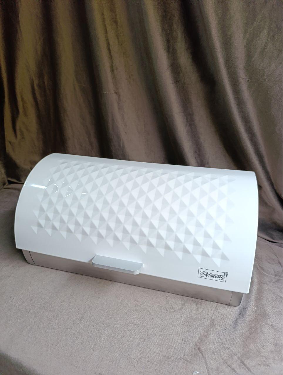 Хлібниця Maestro MR-1676-White з нержавіючої сталі 38,5x19x25,5 см Білий (MR-1676-White) Хлібниця Maestro MR-1676-White з нержавіючої сталі 38,5x19x25,5 см Білий (MR-1676-White)