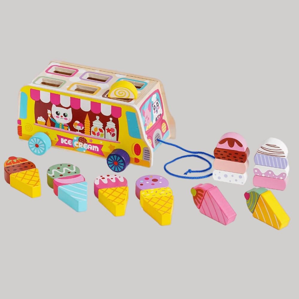 Игрушка Фургончик с мороженым деревянная Multicolor (123804)