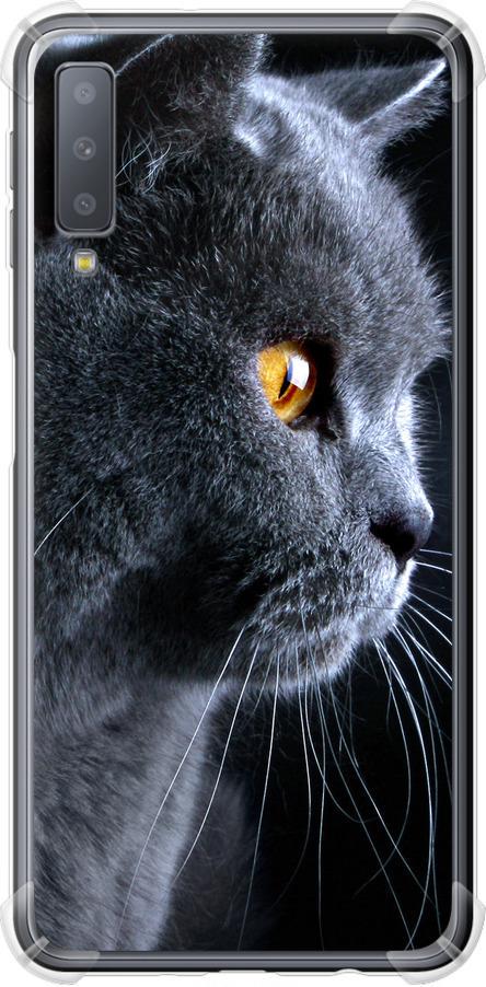 Чехол на Samsung Galaxy A7 (2018) A750F Красивый кот (3038sp-1582-42517)