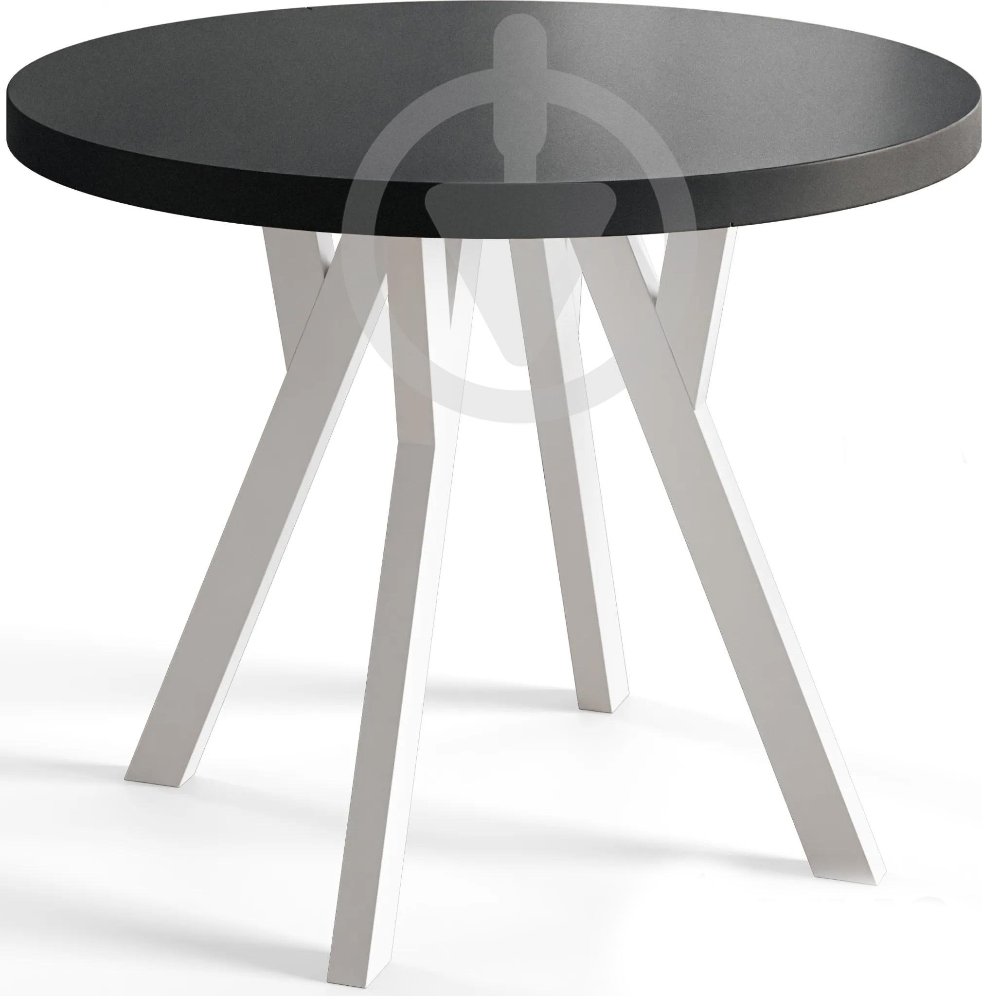 Стіл кухонний круглий RoMax Lite Loft 80 см Антрацит/Білий - фото 1 Стіл кухонний круглий RoMax Lite Loft 80 см Антрацит/Білий - фото 1