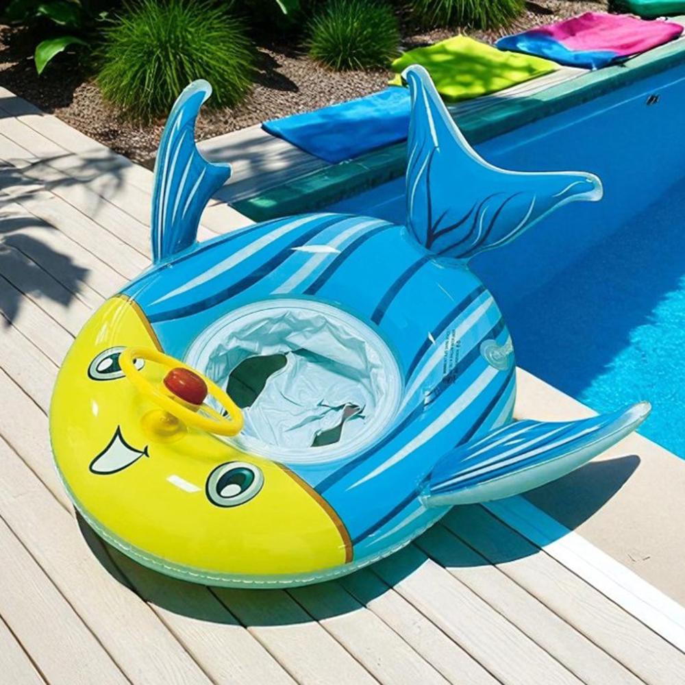 Коло дитяче надувне для плавання Рибка 72x63 см Жовто-Блакитний - фото 8 Коло дитяче надувне для плавання Рибка 72x63 см Жовто-Блакитний - фото 8