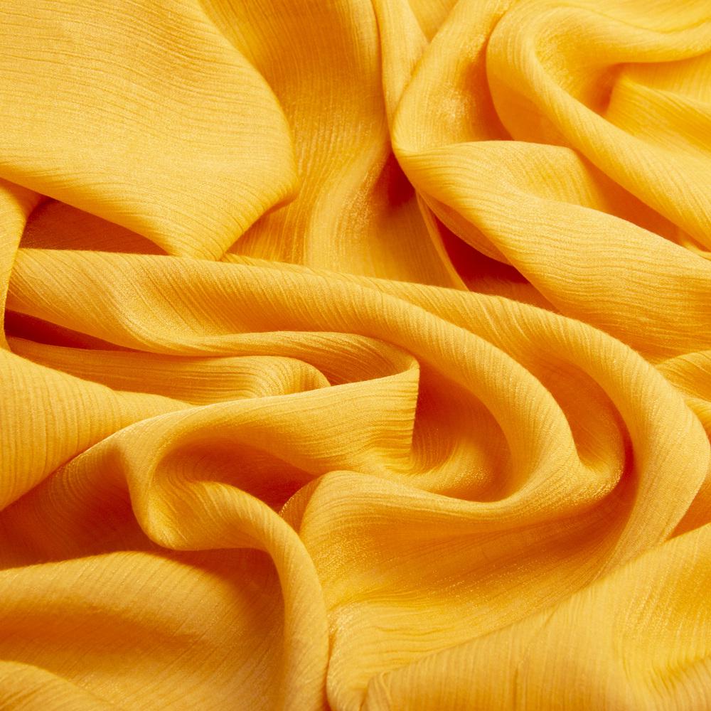 Ткань шифон блеск Сандрыкс однотонная Манговый (24640)