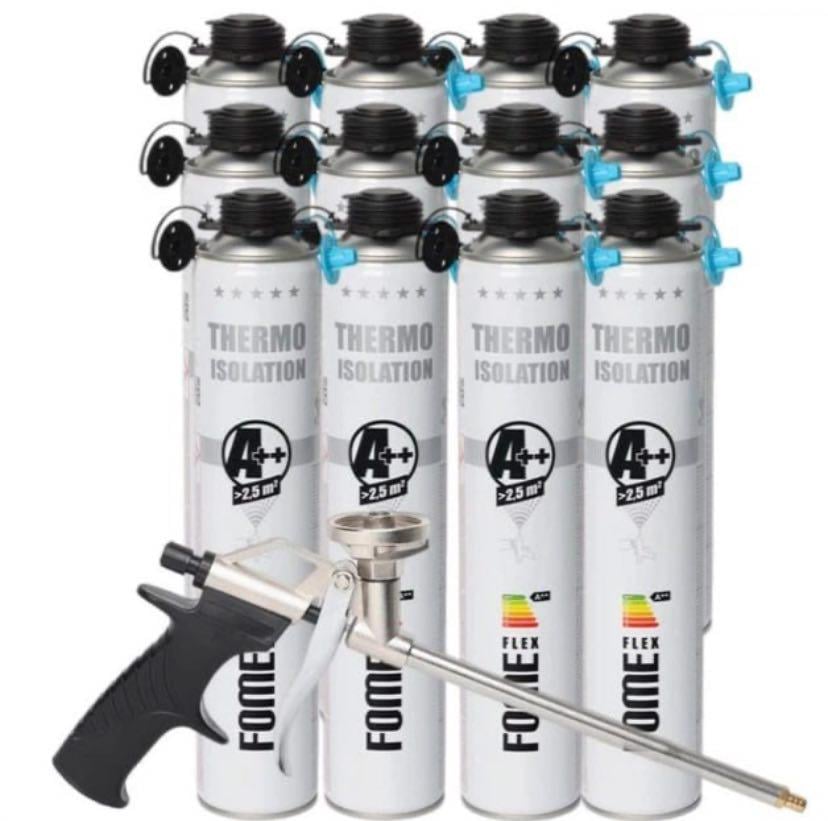 Термоізоляційна піна Fome Flex THERMOISOLATION A++ 850 мл з пістолетом Блакитний (01-3-2-022-12) Термоізоляційна піна Fome Flex THERMOISOLATION A++ 850 мл з пістолетом Блакитний (01-3-2-022-12)