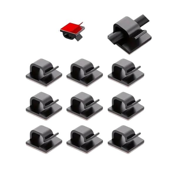 Держатель-органайзер для кабеля самоклеящийся 10 шт. 14х14 мм Черный (1010) Держатель-органайзер для кабеля самоклеящийся 10 шт. 14х14 мм Черный (1010)