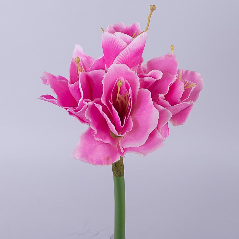 Цветок искусственный Амариллис на короткой ножке Розовый (1700-2)